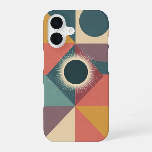 Geometric Minimalist Eclipse iPhone 16ケース (裏面)
