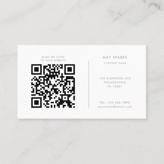 Geometric Minimalist Green Financial Advisor  名刺 (裏面)