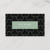 Geometric Minimalist Green Financial Advisor  名刺 (正面)