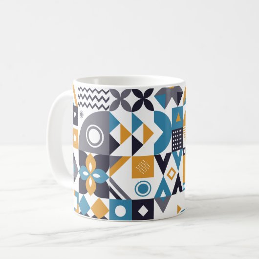 Geometric minimalistic pattern. Abstract designpat コーヒーマグカップ (正面左)