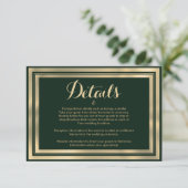 Geometric modern forest green gold Details エンクロージャーカード (スタンド正面)