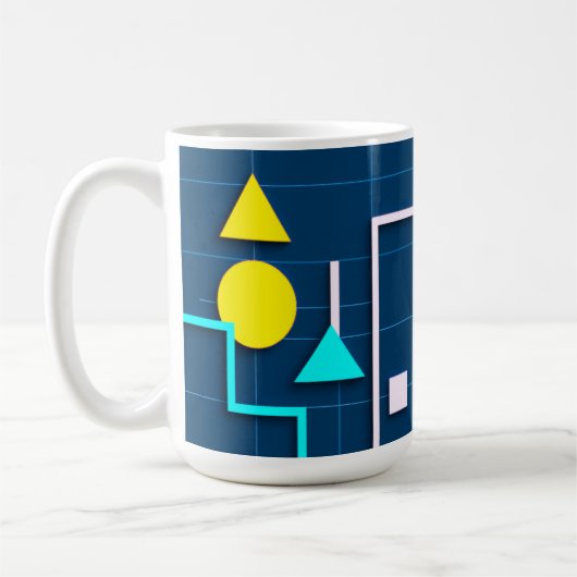 Geometric Modern Tech コーヒーマグカップ (左)