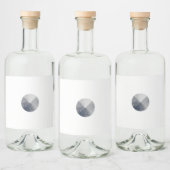 Geometric Moon Minimalist Design リキュールボトルラベル (ボトル)