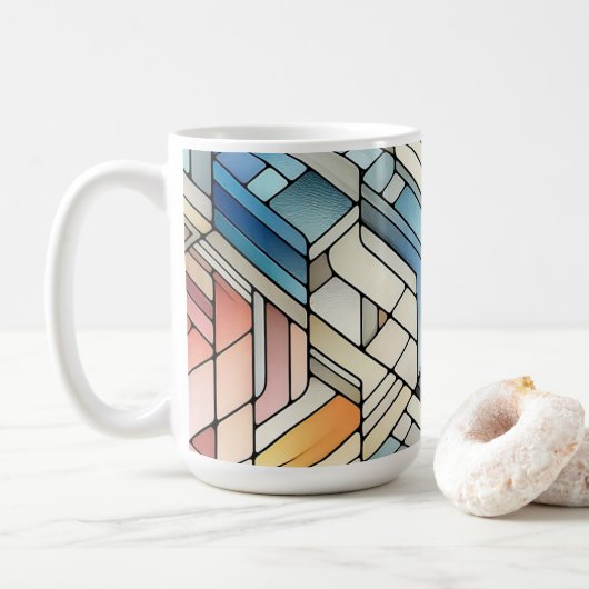 Geometric Mosaic コーヒーマグカップ (ドーナツ)