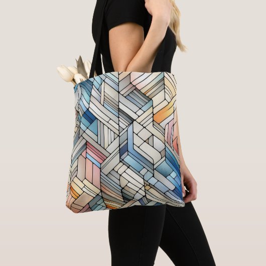 Geometric Mosaic トートバッグ (クローズアップ)