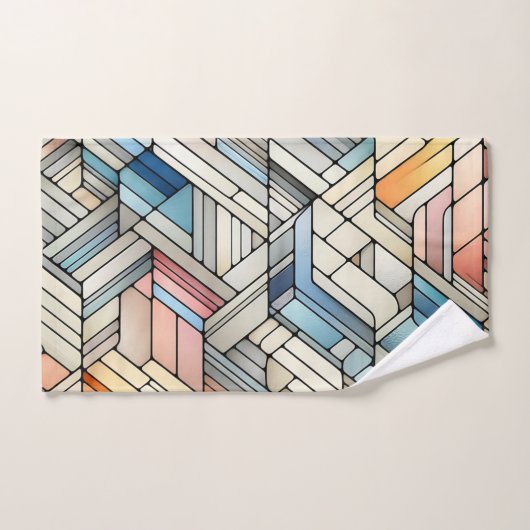 Geometric Mosaic ハンドタオル (ハンドタオル)