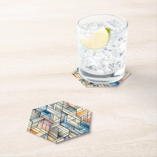 Geometric Mosaic ペーパーコースター (インサイチュ)