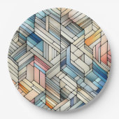 Geometric Mosaic ペーパープレート (正面)