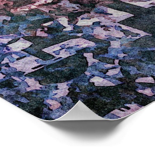 Geometric Mosaic Abstract  ポスター (角)