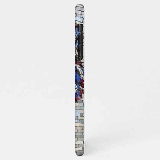 Geometric Mosaic Alpha Wolf Phone Case iPhoneケース (左側)