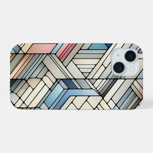 Geometric Mosaic iPhone 15ケース (裏面横)