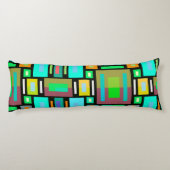Geometric Mosaic Pillow Box Block Colorful ボディピロー (裏面)