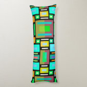 Geometric Mosaic Pillow Box Block Colorful ボディピロー (裏面 (縦))