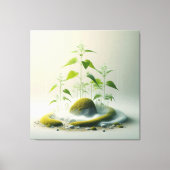 Geometric Moss Garden キャンバスプリント (正面)