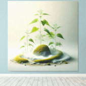 Geometric Moss Garden キャンバスプリント (インサイチュ (ウッドフロア))