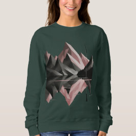 Geometric Mountain Scene – Women’s Sweatshirt スウェットシャツ
