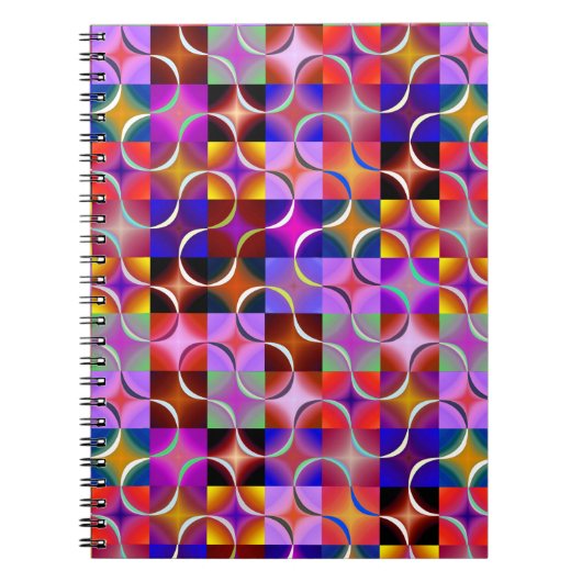 Geometric Multicolored Squares ノートブック (正面)