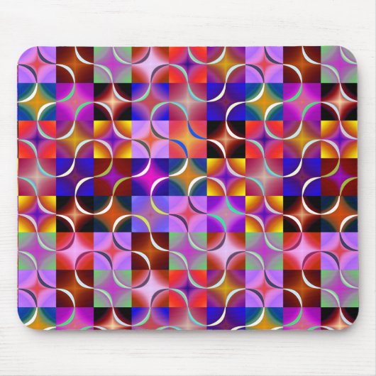 Geometric Multicolored Squares マウスパッド (正面)