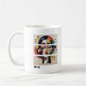 Geometric Muse – Abstract Face Mug コーヒーマグカップ (左)