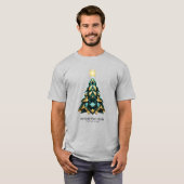 Geometric Noël Festive Glow Christmas Apparel Tシャツ (正面フル)