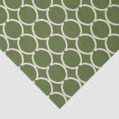 Geometric Ogee Lattice Olive Green 薄葉紙 (詳細)