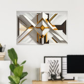 Geometric Opulence ポスター (ホームオフィス)