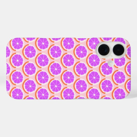 Geometric Orange Slices Pink Lemonade Case-Mate iPhoneケース (裏面 (横))