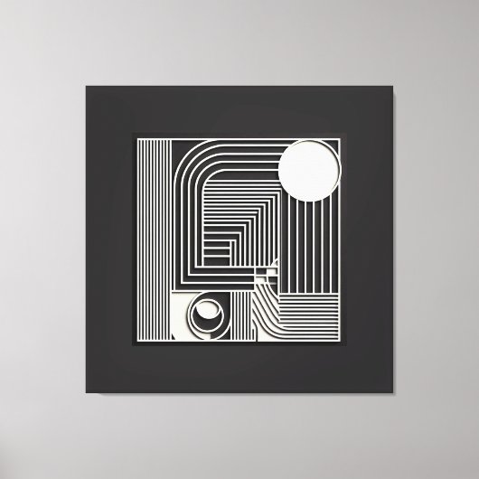 Geometric Orbit Lines キャンバスプリント (正面)