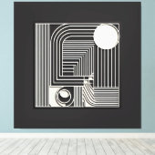 Geometric Orbit Lines キャンバスプリント (インサイチュ (ウッドフロア))