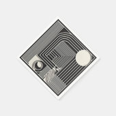 Geometric Orbit Lines スタンダードカクテルナプキン (角)