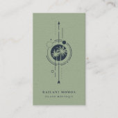 Geometric Palm モダン Treeビーチロゴ 名刺 (正面)