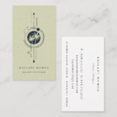 Geometric Palm モダン Treeビーチロゴ 名刺 (正面/裏面)