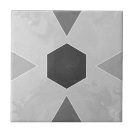 Geometric Pastel Marble Gray タイル