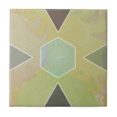 Geometric Pastel Marble Olive Green タイル (正面)