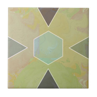 Geometric Pastel Marble Olive Green タイル