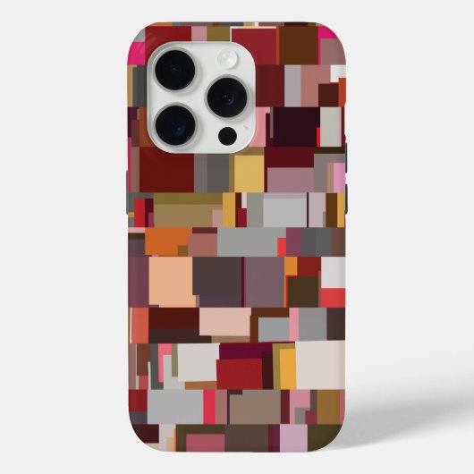 Geometric Patchwork Abstract Mosaic Pattern Case-Mate iPhoneケース (裏面)