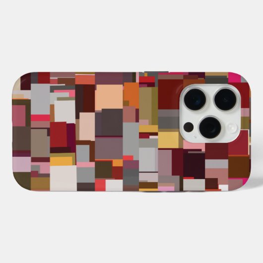 Geometric Patchwork Abstract Mosaic Pattern Case-Mate iPhoneケース (裏面 (横))
