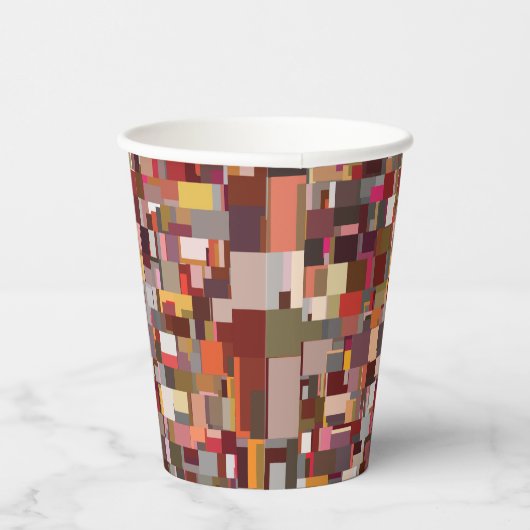 Geometric Patchwork Mosaic Pattern 紙コップ (右)