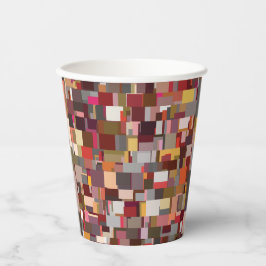 Geometric Patchwork Mosaic Pattern 紙コップ