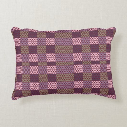 Geometric Patchwork Throw Pillow – Modern Purple C アクセントクッション (正面)