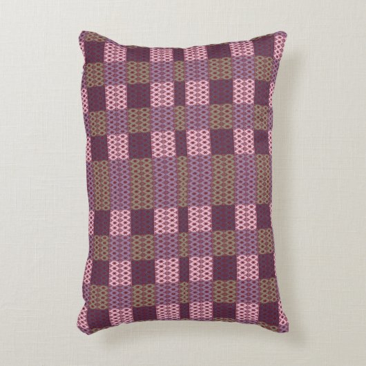 Geometric Patchwork Throw Pillow – Modern Purple C アクセントクッション (正面(垂直))