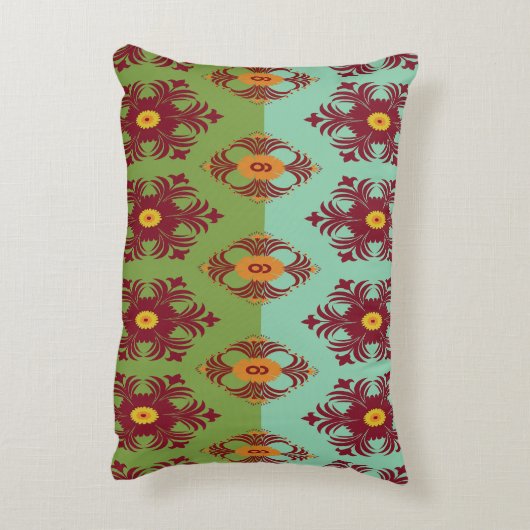 Geometric Patchwork Throw Pillow – Modern Purple C アクセントクッション (裏面(縦))