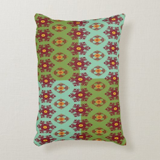 Geometric Patchwork Throw Pillow – Modern Purple C アクセントクッション (正面(垂直))