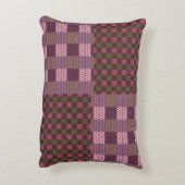 Geometric Patchwork Throw Pillow – Modern Purple C アクセントクッション (裏面(縦))