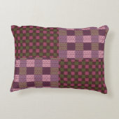 Geometric Patchwork Throw Pillow – Modern Purple C アクセントクッション (裏面)