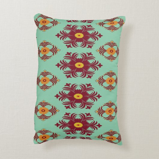 Geometric Patchwork Throw Pillow – Modern Purple C アクセントクッション (裏面(縦))