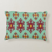Geometric Patchwork Throw Pillow – Modern Purple C アクセントクッション (裏面)