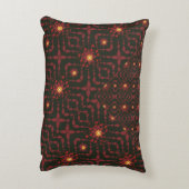 Geometric Patchwork Throw Pillow – Modern Purple C アクセントクッション (裏面(縦))