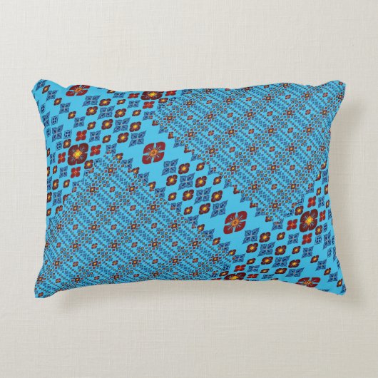 Geometric Patchwork Throw Pillow – Modern Purple C アクセントクッション (正面)