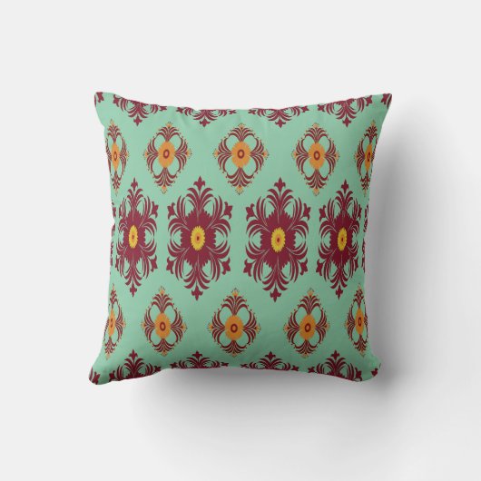 Geometric Patchwork Throw Pillow – Modern Purple C クッション (裏面)